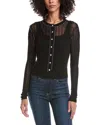 Toccin Crosby Cropped Cardigan In Black