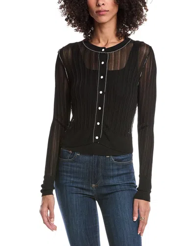 Toccin Crosby Cropped Cardigan In Black