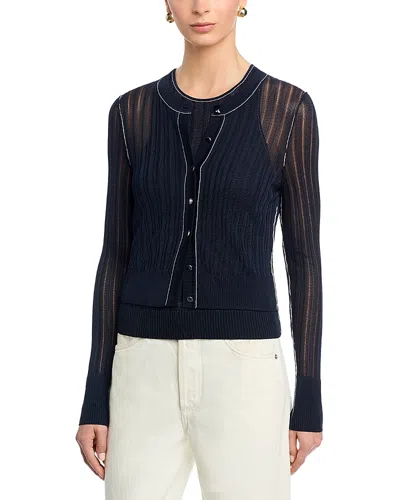 Toccin Crosby Cropped Cardigan Sweater In Black