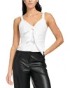 Toccin Dana Double Tie Front Top In White