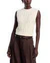 Toccin Dannie Cable Knit Shell In Neutral