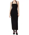 Toccin Davina Sculpted Halter Midi Dress In Jet In Black