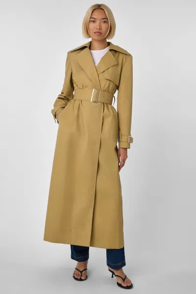 Toccin Declan Classic Belted Trench In Brown