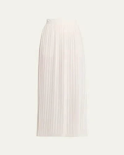 Toccin Dillon Pleated Maxi Skirt In White