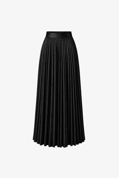 Toccin Dillon Pleated Midi Skirt In Wine