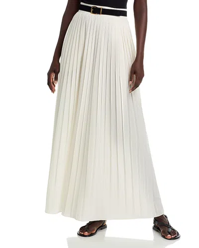 Toccin Dillon Pleated Midi Skirt In White