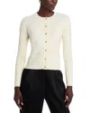 Toccin Elise Crewneck Cardigan In White