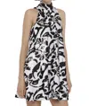 Toccin Elizabeth Swing Dress In Optic Jet In Multi