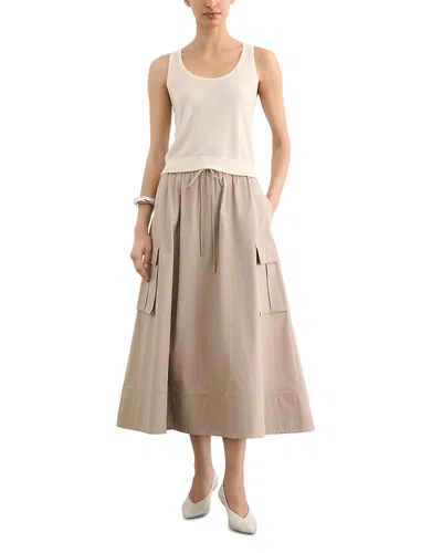 Toccin Elodie Cargo Midi Skirt In Neutral
