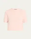 Toccin Elsie Short-sleeve Sweater In Light Pink