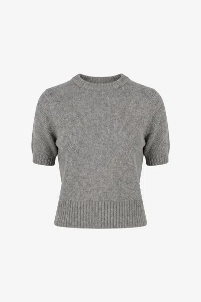 Toccin Elsie Short Sleeve Sweater In Sky Blue