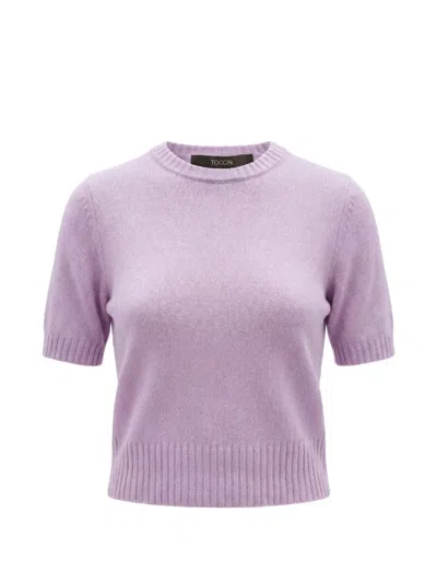 Toccin Elsie Short-sleeve Sweater In Neutral