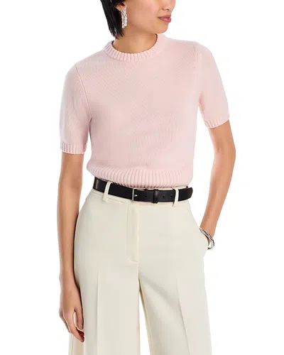 Toccin Elsie Short-sleeve Sweater In Light Pink