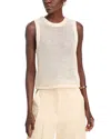 Toccin Estelle Crochet Racer Tank In Parchment