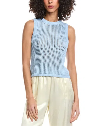 Toccin Estelle Crochet Racer Tank Top In Blue