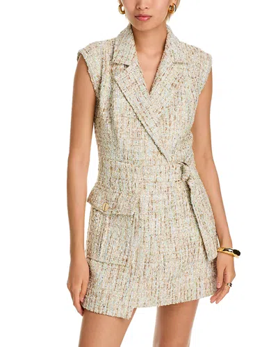 Toccin Everly Safari Wrap Dress In Ice Blue Multi