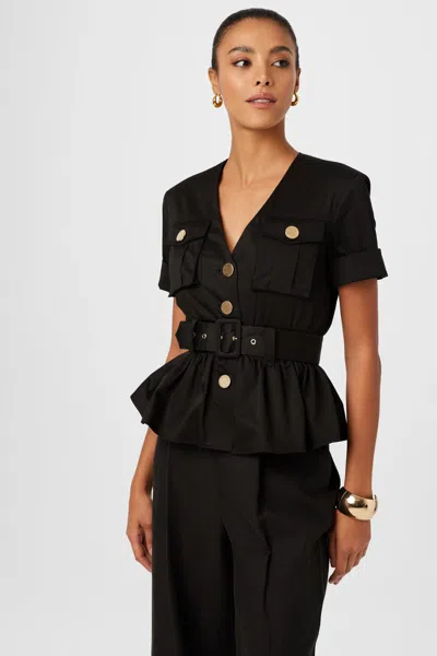TOCCIN EZRA SAFARI PEPLUM TOP