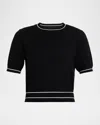 Toccin Ferne Short-sleeve Sweater In Black