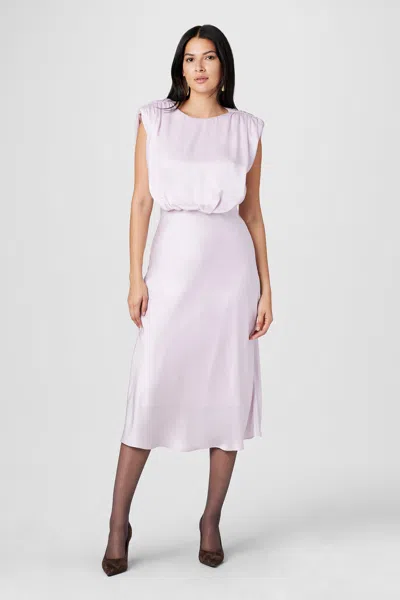Toccin Flora Sleeveless Blouson Midi Dress In Pink