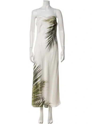 Pre-owned Toccin Floral Print Long Dress In Neutrals