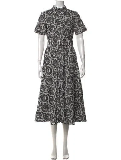 Pre-owned Toccin Floral Print Midi Length Dress W/ Tags In Multi