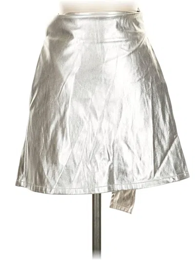 Pre-owned Toccin Formal Skirt In Silver