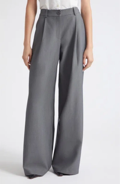 Toccin Gaia High Waist Flared Pants In Gray