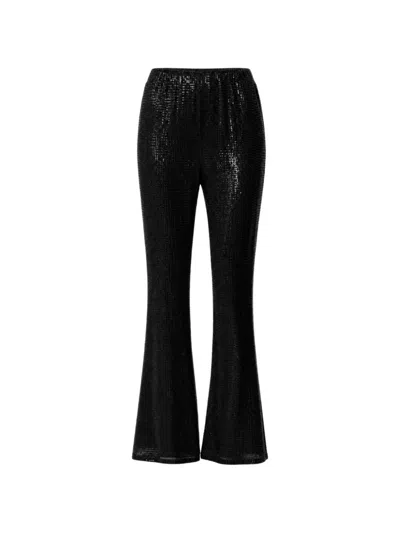 Toccin Gemma Sequin-embellished Flared Trousers In Black