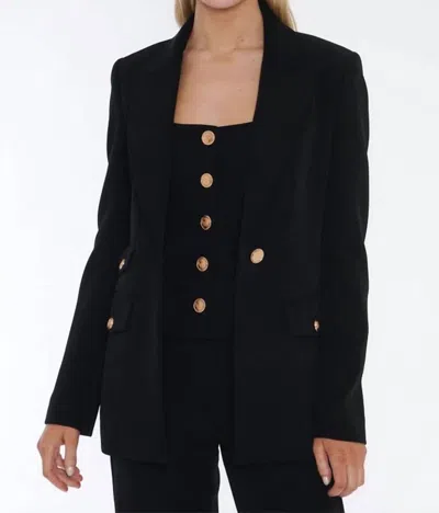 Toccin Genevieve Single Button Suit Blazer In Jet In Multi