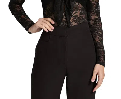 Toccin Giselle Tie Front Bodysuit In Jet In Black