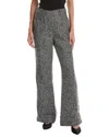 Toccin Gracie Button Detail Wool-blend Pant In Gray