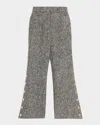 Toccin Gracie Button Wide-leg Pants In Gray