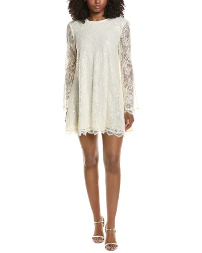 Toccin Gramercy Lace Silk-trim Mini Dress In White
