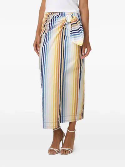 Toccin Gwyneth Midi Skirt In Multi