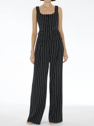 Toccin Hailey Pinstripe Trouser In Black