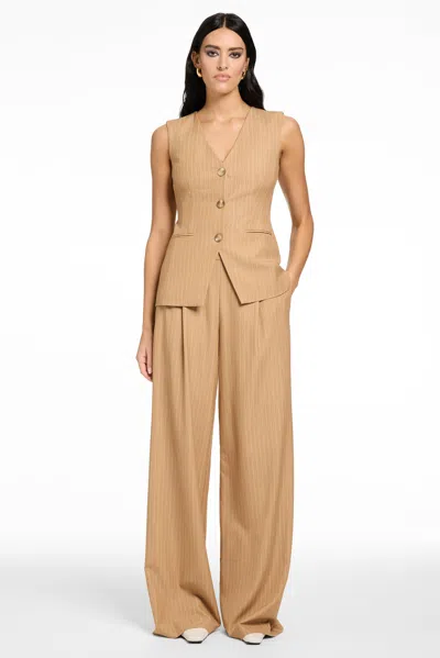 Toccin Hailey Wide Leg Trouser In Brown