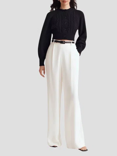 Toccin Hailey Wide Leg Trouser In White