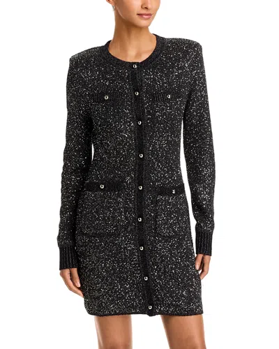 Toccin Harriet Button Front Mini Dress In Black