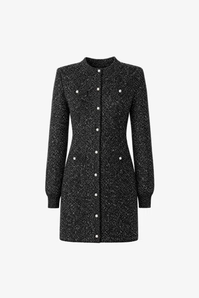 Toccin Harriet Button-front Mini Dress In Gray
