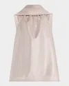 Toccin Hattie Sleeveless Tie-neck Top