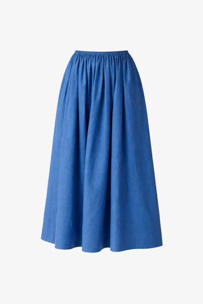 Toccin Imogen Pull-on Midi Skirt In Blue