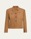 Toccin Isalya Boxy Button-front Jacket In Cedar