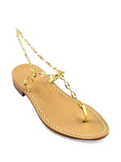 Toccin Jacqueline Chain-link Sandals In Gold