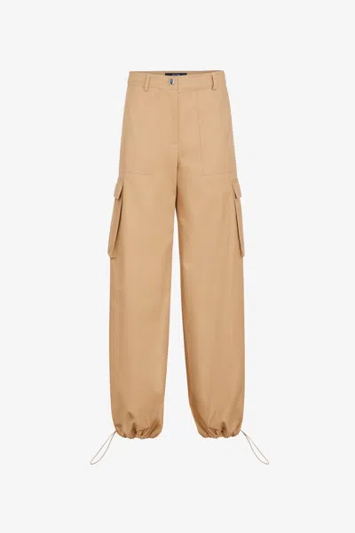 Toccin James Wide Leg Cargo Pant In Brown