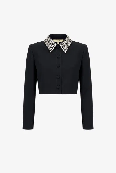 Toccin Jaxon Collared Jacket In Black