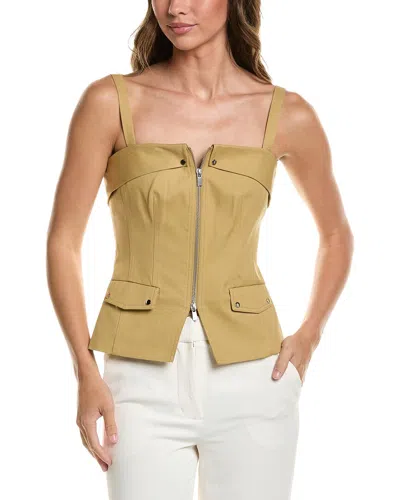 Toccin Jayden Zip Front Moto Top In Burgundy