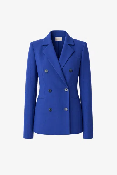Toccin Jazmin Double Breasted Blazer In Blue