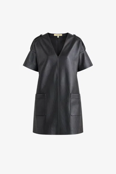 Toccin Jennifer Drop Shoulder Mini Dress In Black