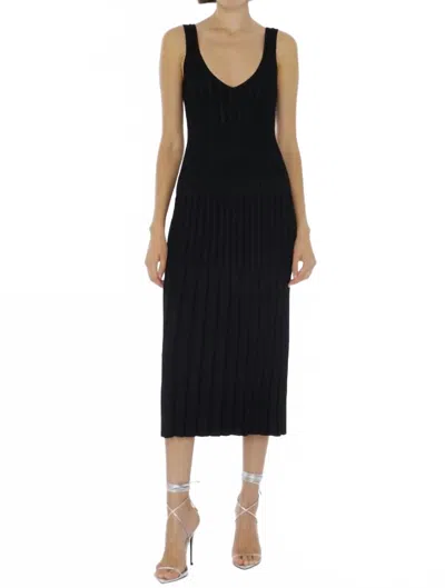 Toccin Joely V-neck Sleeveless Dress In Jet In Black