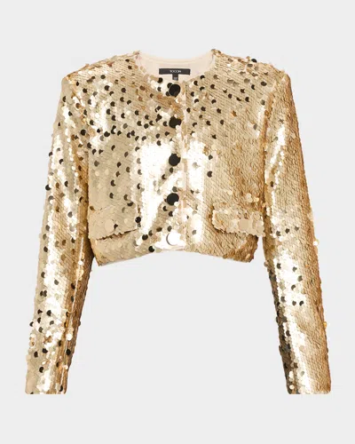 TOCCIN JONES SEQUINED CROPPED JACKET